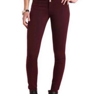 Maroon Jean leggings size 2